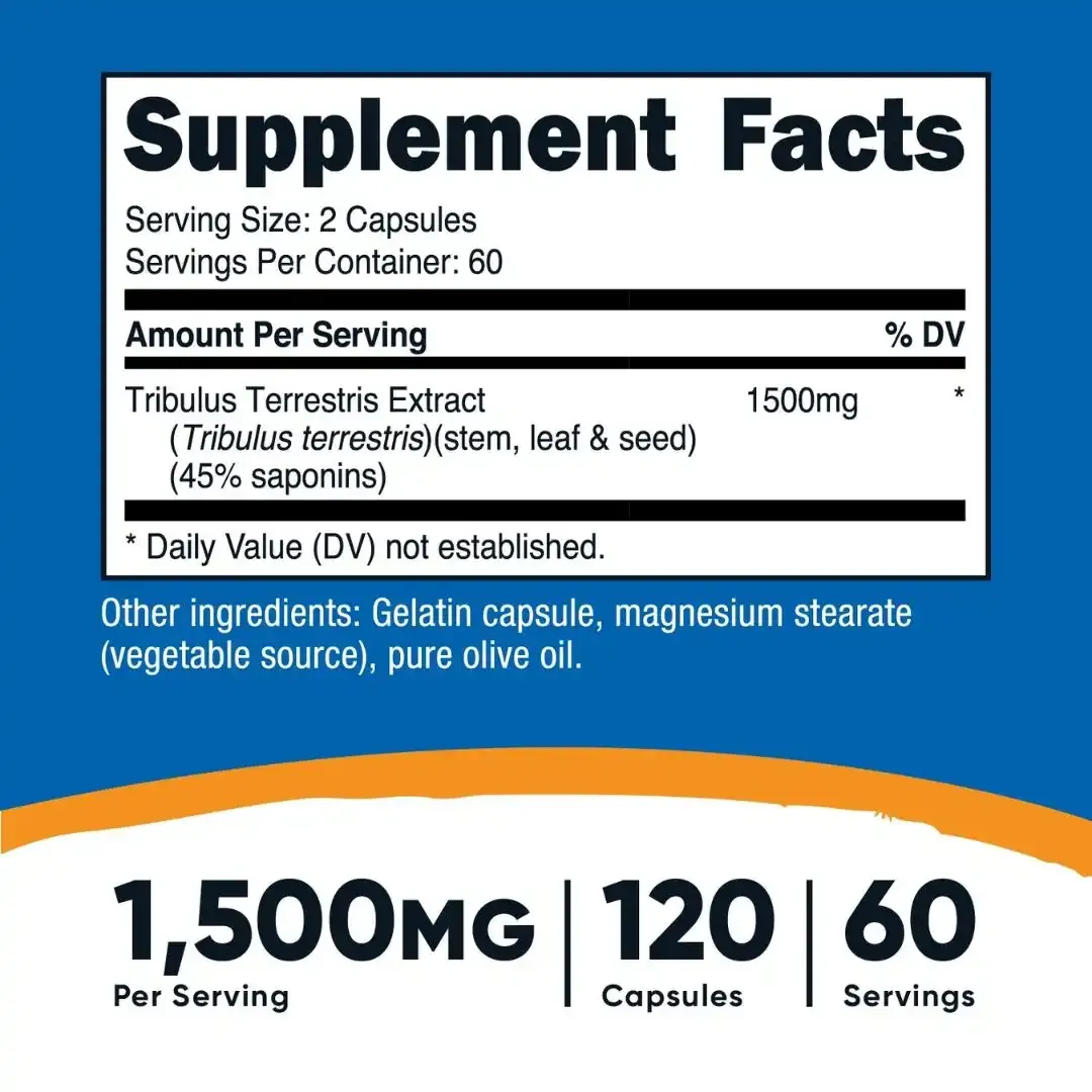 Tribulus 1500 Mg 60 Servicios Nutricost